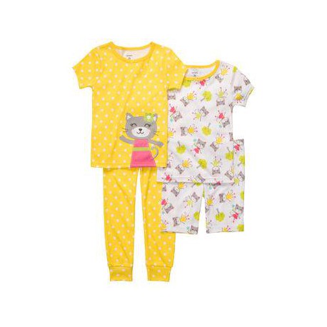 Детская пижама (4 предмета) Carters, хлопок, 24 мес