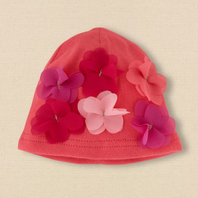 Шапка с цветами ChildrensPlace, 6-12 мес
